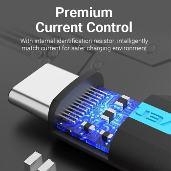 Vention USB-C Male to USB 2.0 A Female OTG Adapter Transmission Speed @480Mbps 3A Converter (USB 2.0 C to A, Pack of 1)