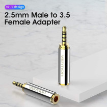Vention VAB-S02 2.5mm male to 3.5mm female Audio Plug 4 poles Connector