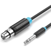 Vention XLR Audio Cable Tinned copper Conductor Nickel plated Interface Multiple Shield (6.5mm to XLR, 1.5 Meter)