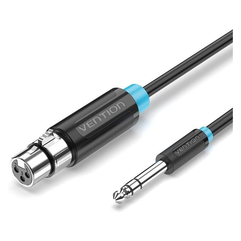 Vention XLR Audio Cable Tinned copper Conductor Nickel plated Interface Multiple Shield (6.5mm to XLR, 5 Meter)