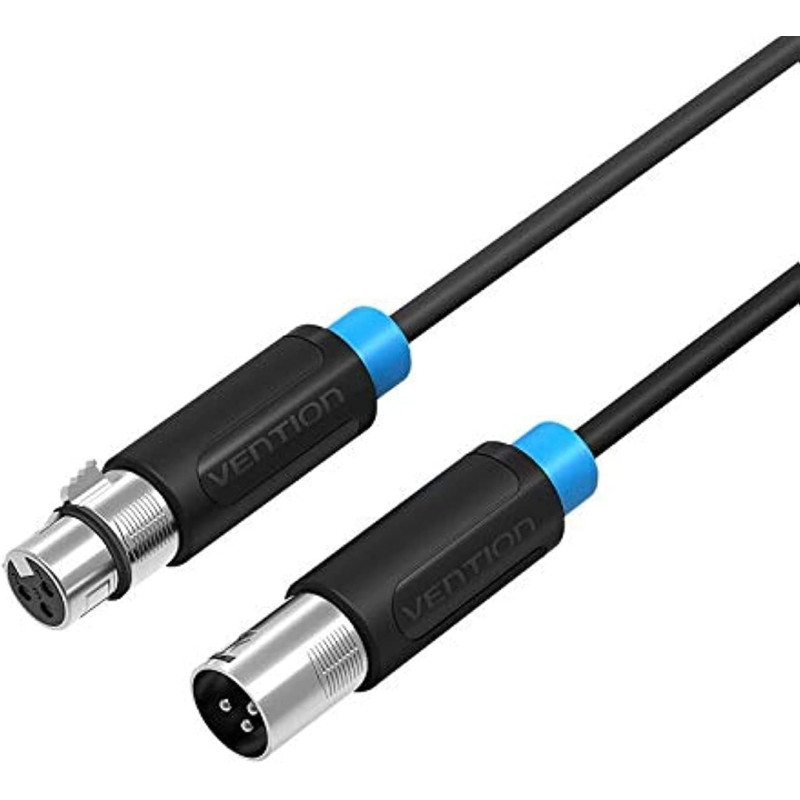 Vention XLR Audio Cable Tinned copper Conductor Nickel plated Interface Multiple Shield (XLR Extension, 10 Meter)