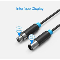 Vention XLR Cable, Microphone XLR Male to Female Extension Cable XLR Jack Extender Cord for PA System, Studio Recorder, Amplifier, Mixer, Speaker System, Professional Recording, Playing Live 2 Meter
