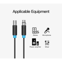 Vention XLR Cable, Microphone XLR Male to Female Extension Cable XLR Jack Extender Cord for PA System, Studio Recorder, Amplifier, Mixer, Speaker System, Professional Recording, Playing Live 2 Meter