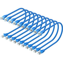 Vention Cat.6 UTP Patch Cable IBE series copper-clad Aluminum 1000Mpbs 250MHz Aluminum Foil PVC Jacket (0.5 M [X10], Cat.6 UTP, Blue)