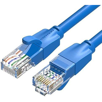 Vention Cat.6 UTP Patch Cable IBE series copper-clad Aluminum 1000Mpbs 250MHz Aluminum Foil PVC Jacket (0.5 M [X5], Cat.6 UTP, Blue)