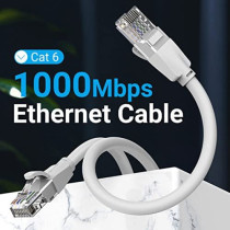 Vention Cat.6 UTP Patch Cable IBE series copper-clad Aluminum 1000Mpbs 250MHz Aluminum Foil PVC Jacket (1.5 M, Cat.6 UTP, Grey)