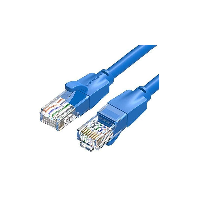 Vention Cat.6 UTP Patch Cable IBE series copper-clad Aluminum 1000Mpbs 250MHz Aluminum Foil PVC Jacket (10 M, Cat.6 UTP, Blue)
