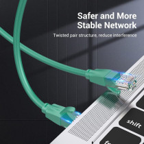 Vention Cat.6 UTP Patch Cable IBE series copper-clad Aluminum 1000Mpbs 250MHz Aluminum Foil PVC Jacket (2 M, Cat.6 UTP, Green)