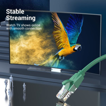 Vention Cat.6 UTP Patch Cable IBE series copper-clad Aluminum 1000Mpbs 250MHz Aluminum Foil PVC Jacket (2 M, Cat.6 UTP, Green)