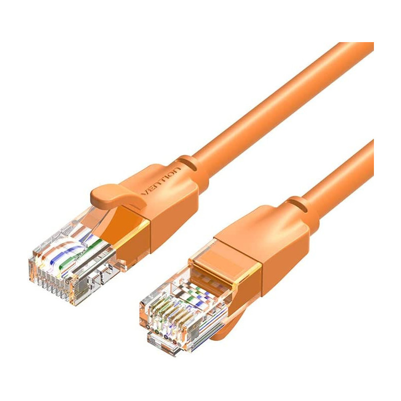 Vention Cat.6 UTP Patch Cable IBE series copper-clad Aluminum 1000Mpbs 250MHz Aluminum Foil PVC Jacket (2 M, Cat.6 UTP, Orange)