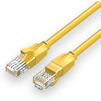 Vention Cat.6 UTP Patch Cable IBE series copper-clad Aluminum 1000Mpbs 250MHz Aluminum Foil PVC Jacket (2 M, Cat.6 UTP, Yellow)