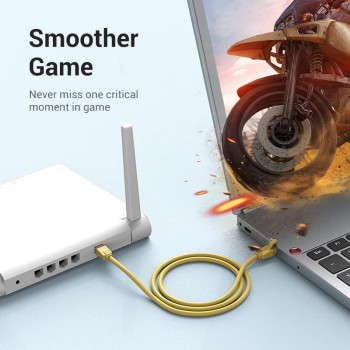 Vention Cat.6 UTP Patch Cable IBE series copper-clad Aluminum 1000Mpbs 250MHz Aluminum Foil PVC Jacket (2 M, Cat.6 UTP, Yellow)