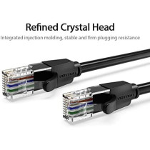 Vention Cat.6 UTP Patch Cable IBE series copper-clad Aluminum 1000Mpbs 250MHz Aluminum Foil PVC Jacket 15M Black