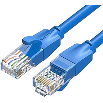 Vention Cat.6 UTP Patch Cable IBE series copper-clad Aluminum 1000Mpbs 250MHz Aluminum Foil PVC Jacket 1M Blue
