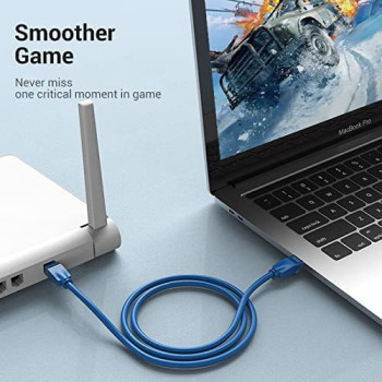 Vention Cat.6 UTP Patch Cable IBE series copper-clad Aluminum 1000Mpbs 250MHz Aluminum Foil PVC Jacket 2M Blue