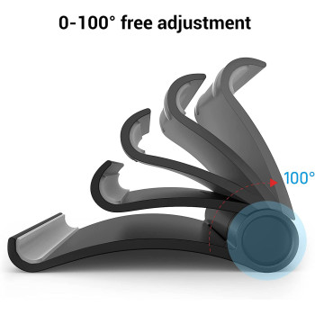 Vention Cell Phone / tablets Stand, Phone Holder for Desk Compatible with iPhone 12 Pro Max 11 SE 8 Plus 7 6 XS XR, Samsung Galaxy S20 Note20 S8 S9 S10 (Black)