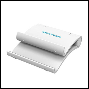 Vention Cell Phone / tablets Stand, Phone Holder for Desk Compatible with iPhone 12 Pro Max 11 SE 8 Plus 7 6 XS XR, Samsung Galaxy S20 Note20 S8 S9 S10 (White)