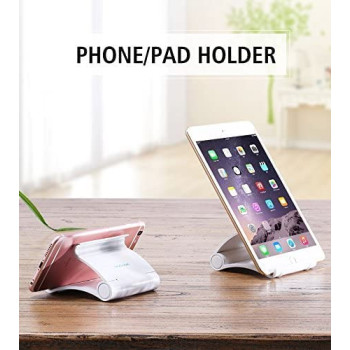 Vention Cell Phone / tablets Stand, Phone Holder for Desk Compatible with iPhone 12 Pro Max 11 SE 8 Plus 7 6 XS XR, Samsung Galaxy S20 Note20 S8 S9 S10 (White)