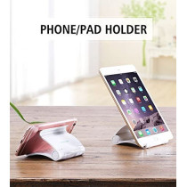 Vention Cell Phone / tablets Stand, Phone Holder for Desk Compatible with iPhone 12 Pro Max 11 SE 8 Plus 7 6 XS XR, Samsung Galaxy S20 Note20 S8 S9 S10 (White)