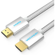 VENTION 4K HDMI Cable, Ultra High Speed Male to Male HDMI 2.0 Cable 18Gbps 4K,60Hz 3D, Video Return UHD 3860p, HD 1080p, Ethernet Compatible for Apple TV, Xbox (Cotton Braided HDMI Cable)