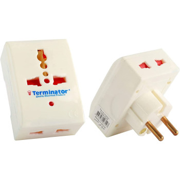 Terminator 3 Way Socket Suchko Plug Multi Plug adapter 2 Round Pin 16 Amp 250V