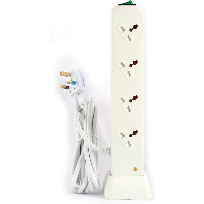 Terminator 8 Way Universal Vertical Power Extension with 2 Usb Ports - 8a