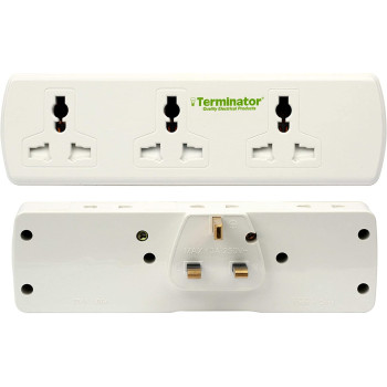 Terminator 6 Way Universal T Socket And Indicator With Fused In White Color - TMA 166A