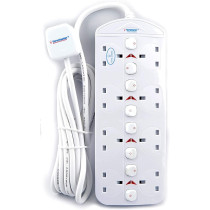 Terminator 8 Way Uk Power Extension Socket 5 Meter Cable 8 Gang Safety Socket Tpb-838Huk