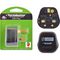 Terminator Plug With Fited 13A Fuse 3 Pin Flat With Light Ttp-13Abb