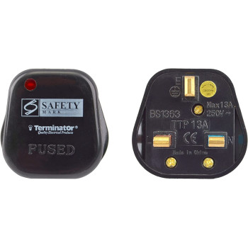 Terminator Plug With Fited 13A Fuse 3 Pin Flat With Light Ttp-13Abb