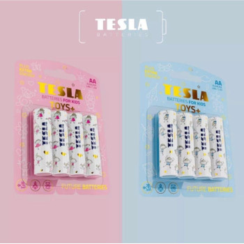 Tesla AA Battery For Kids Boys Toys+ Alkaline - Plus Extra Energy Blister Foil LR6/1.5V Pack of 4
