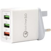 Terminator Fast Charger With 3 Usb 13A Qualcomm Quick Charge Technology3.0 Speed Adapter Tus4A-3Usb