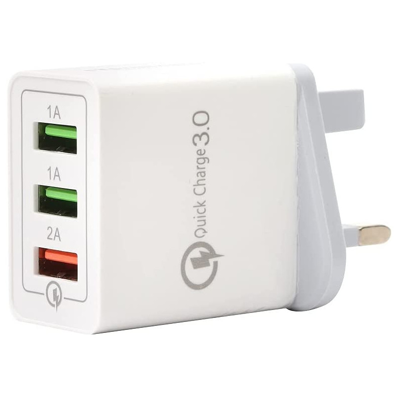 Terminator Fast Charger With 3 Usb 13A Qualcomm Quick Charge Technology3.0 Speed Adapter Tus4A-3Usb