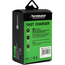 Terminator Fast Charger With 3 Usb 13A Qualcomm Quick Charge Technology3.0 Speed Adapter Tus4A-3Usb