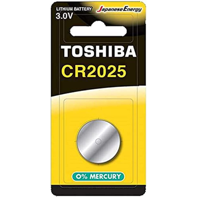 ToshibaCr2025 Lithium Coin Cell Battery 3.0V (0% Mercury)
