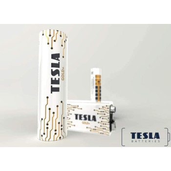 Tesla AA Battery Gold+ Alkaline - Plus Extra Energy Blister Foil LR6/1.5V Pack of 4