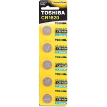Toshiba CR1620 3V Lithium Coin Cell Battery Pack of 5 batteries Expiry date 2024