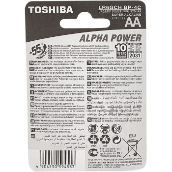 Toshiba ALPHA POWER AA - 4 Battery Pack