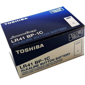 Toshiba Lr 41 Alkaline 1.5V Battery Equivalent To: 192, Gp192, V3Ga, Ag3, L736