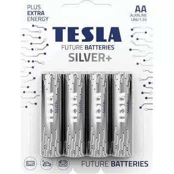 Tesla AA Battery Silver+...