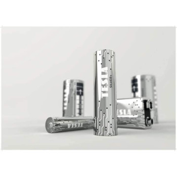 Tesla AA Battery Silver+ Alkaline - Plus Extra Energy Blister Foil LR6/1.5V Pack of 4