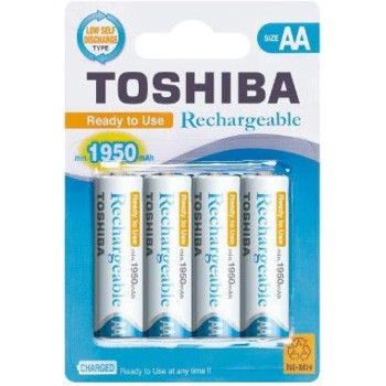 Toshiba Rechargeable Battery (AA, 4 Pieces, 2000mAh)