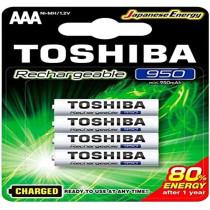 Toshiba Rechargeable Battery AAA 4Pcs 950mAh