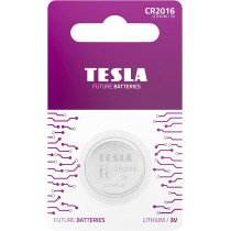 Tesla CR2016 Battery Hearing Aid Coin - Lithium Cell Batteries Blister Foil CR2016/3V Pack of 5