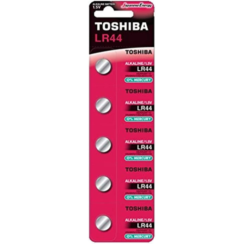 ToshibaLR44 AG13 1.5V Alkaline 5 batteries (0% Mercury)