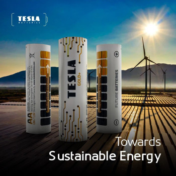 Tesla AAA Battery Gold+ Alkaline - Plus Extra Energy Blister Foil LR03/1.5V Pack of 4