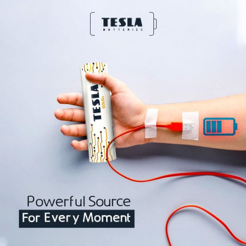 Tesla AAA Battery Gold+ Alkaline - Plus Extra Energy Blister Foil LR03/1.5V Pack of 4