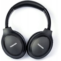 Toshiba Noise Cancelling Bluetooth Headphones | Wireless Over Ear Headphones | Bluetooth Headset with Microphone | 20 Hours of Talk & Music Time | 33 FT Operating Range | RZE-BT1200H(K), Black