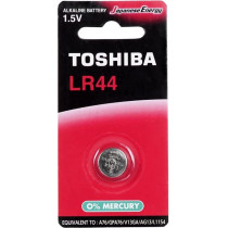 Toshiba LR44 AG13 1.5V Alkaline battery (0% Mercury) Equivalent to: A76, GPA76, V13GA, AG13, L1154