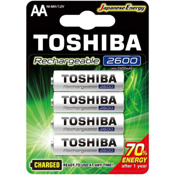 Toshiba Rechargeable AA 2600mAh - 4Pcs